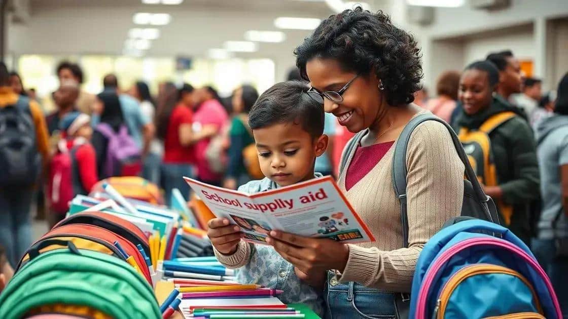 Tips for parents on school supply assistance
