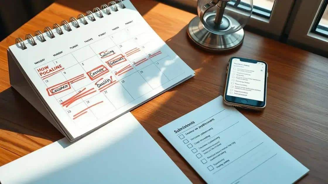 Key deadlines for application