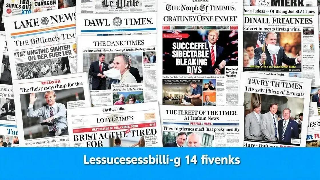 Examples of successful breaking headlines in USA